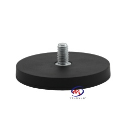 Coated Pot Magnet with External Thread